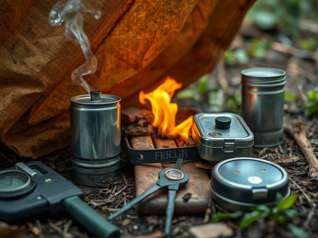 Items That Facilitate Outdoor Survival Preparation Through Water, Shelter, Fire, And Signaling